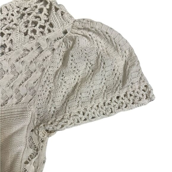 BCBGMAXAZRIA Runway Silk Blend Crochet Lace Top Size Small - Picture 7 of 16